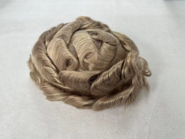 Thin PU skin #22r 100%human hair toupee for man