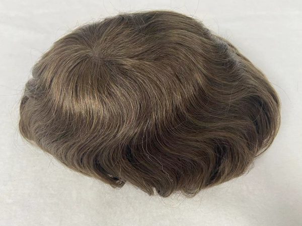 Thin PU skin  #4r  100%human hair toupee for man