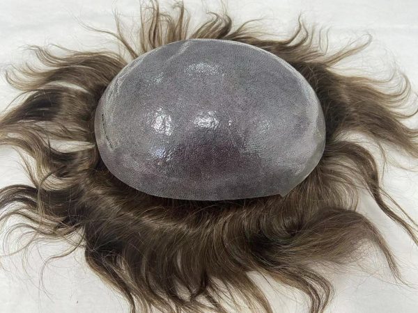 Thin PU skin  #4r  100%human hair toupee for man - Image 2