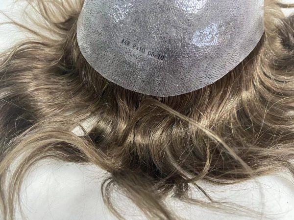 Thin PU skin  #4r  100%human hair toupee for man - Image 4