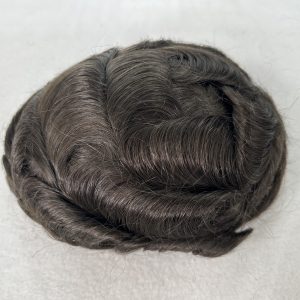 Thin PU skin(08mm)4ash 100%human hair toupee for man