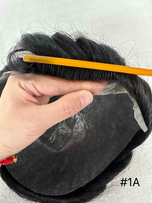 Thin PU skin #1A 100%human hair toupee for man - Image 2