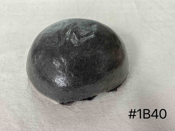 Thin PU skin #1B40 100%human hair toupee for man - Image 3