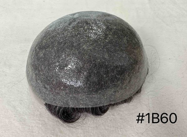 Thin PU skin #1B60 100%human hair toupee for man - Image 3