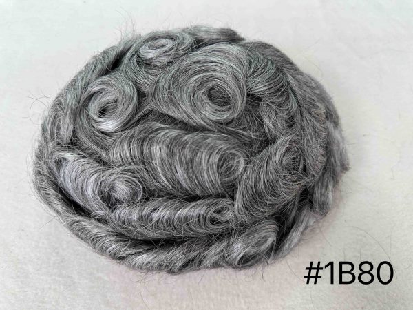 Thin PU skin100%human hair toupee for man
