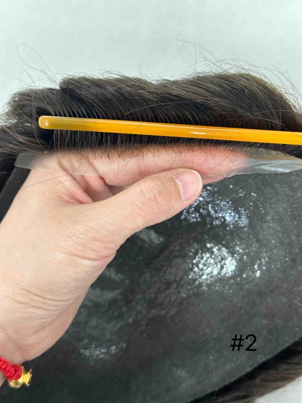 Thin PU skin #2 100%human hair toupee for man - Image 3