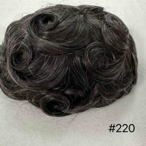 Thin PU skin #220 100%human hair toupee for man