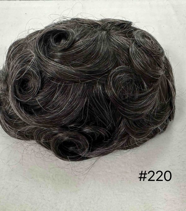 Thin PU skin #220 100%human hair toupee for man