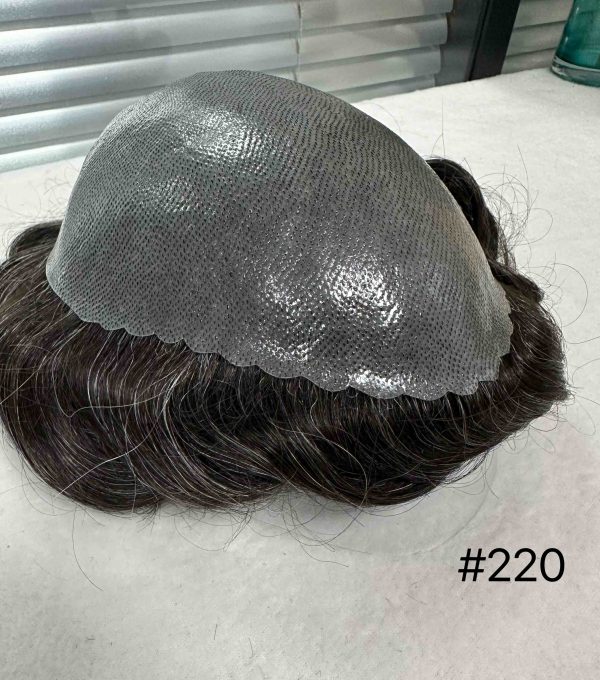 Thin PU skin #220 100%human hair toupee for man - Image 3