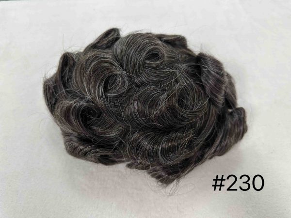 Thin PU skin #230 100%human hair toupee for man