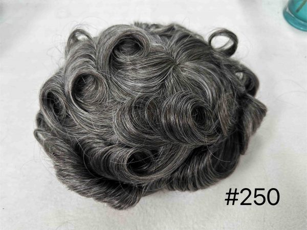 Thin PU skin #250 100%human hair toupee for man