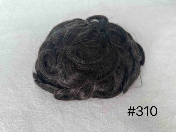 Thin PU skin #310 100%human hair toupee for man