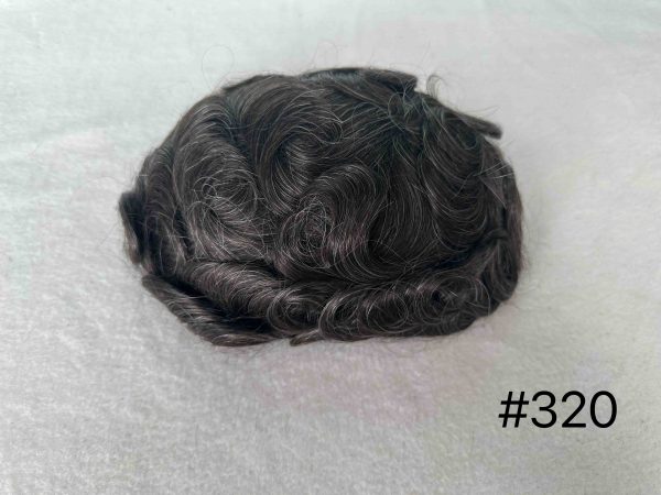 Thin PU skin #320 100%human hair toupee for man