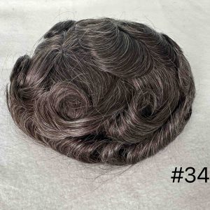 Thin PU skin #340 100%human hair toupee for man