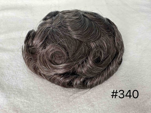 Thin PU skin #340 100%human hair toupee for man