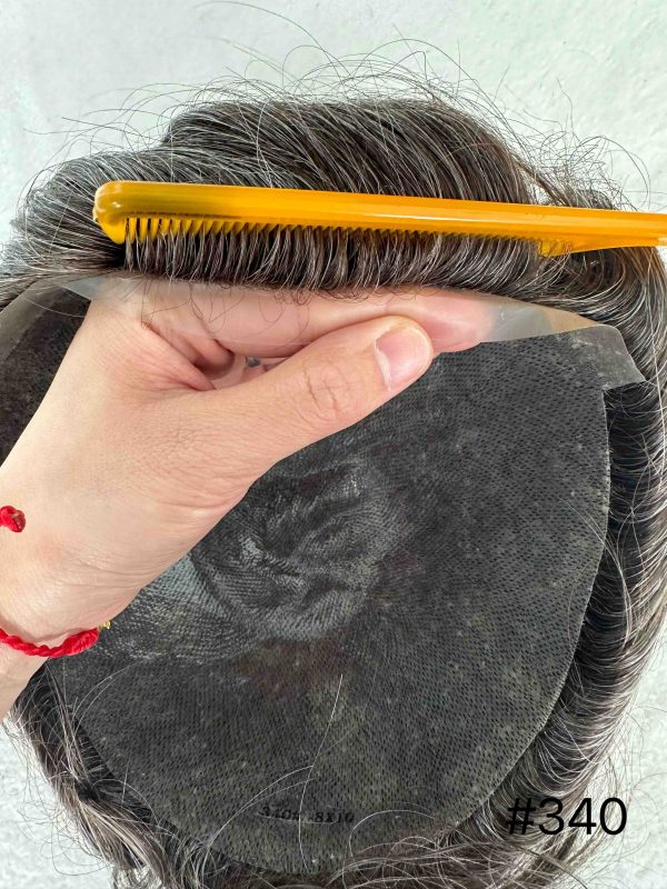 Thin PU skin #340 100%human hair toupee for man - Image 3
