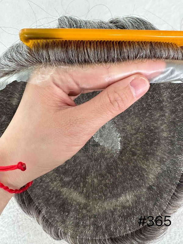 Thin PU skin #365 100%human hair toupee for man - Image 2