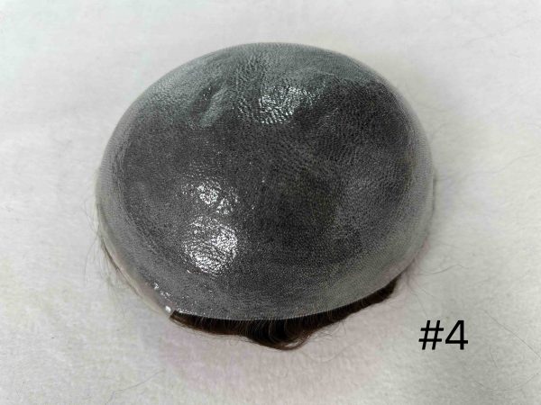Thin PU skin #4 100%human hair toupee for man - Image 3