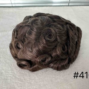 Thin PU skin #410 100%human hair toupee for man