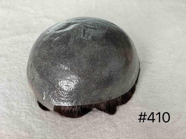 Thin PU skin #410 100%human hair toupee for man - Image 3