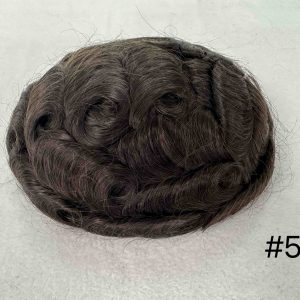 Thin PU skin #5 100%human hair toupee for man