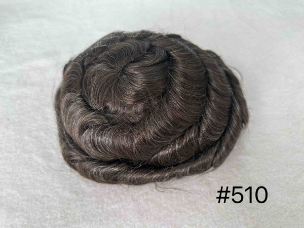 Thin PU skin #510 100%human hair toupee for man