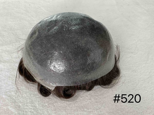 Thin PU skin #520 100%human hair toupee for man - Image 2