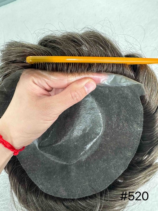 Thin PU skin #520 100%human hair toupee for man - Image 3