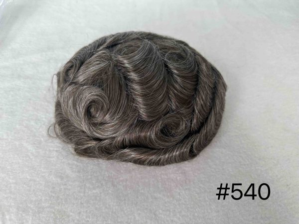 Thin PU skin #540 100%human hair toupee for man
