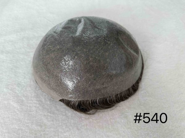 Thin PU skin #540 100%human hair toupee for man - Image 2
