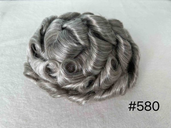 Thin PU skin #580 100%human hair toupee for man