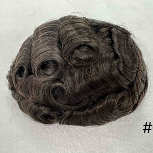 Thin PU skin #6 100%human hair toupee for man