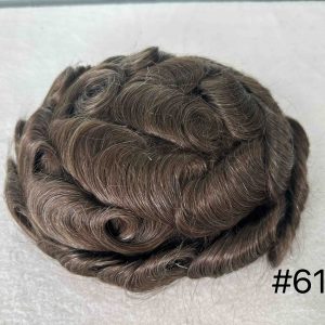 Thin PU skin #610 100%human hair toupee for man