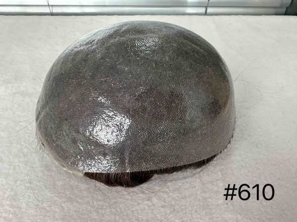 Thin PU skin #610 100%human hair toupee for man - Image 2