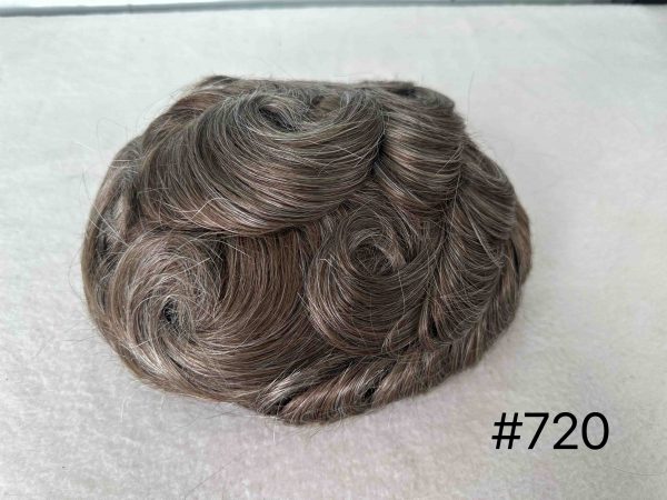 Thin PU skin #720 100%human hair toupee for man